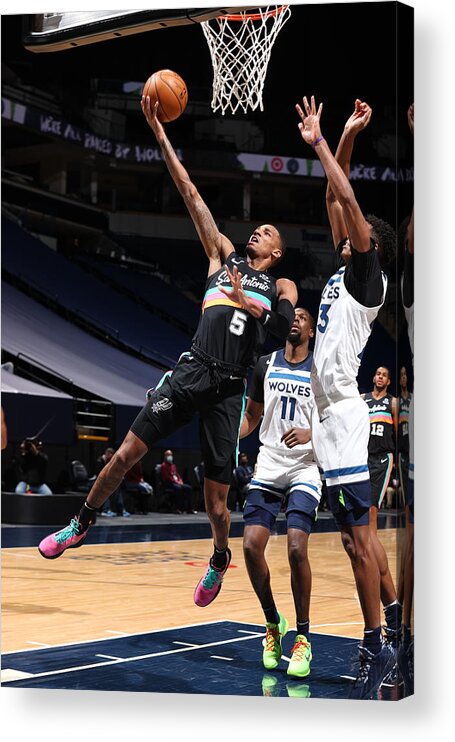 Dejounte Murray Acrylic Print featuring the photograph Dejounte Murray by David Sherman