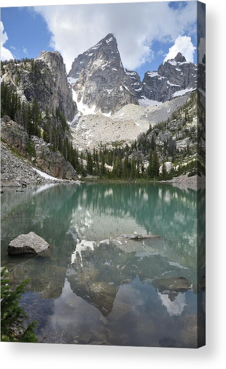 Delta Lake Acrylic Print featuring the photograph Delta Lake, Grand Teton National Park by Leanna Kotter