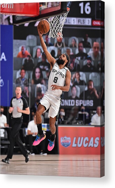 Patty Mills Acrylic Print featuring the photograph Denver Nuggets v San Antonio Spurs by David Dow