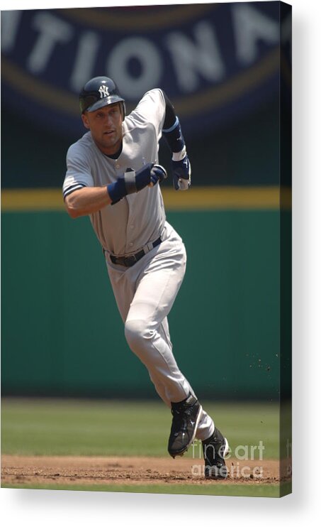 People Acrylic Print featuring the photograph Derek Jeter by Mitchell Layton