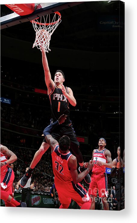 Nba Pro Basketball Acrylic Print featuring the photograph Devin Booker by Ned Dishman