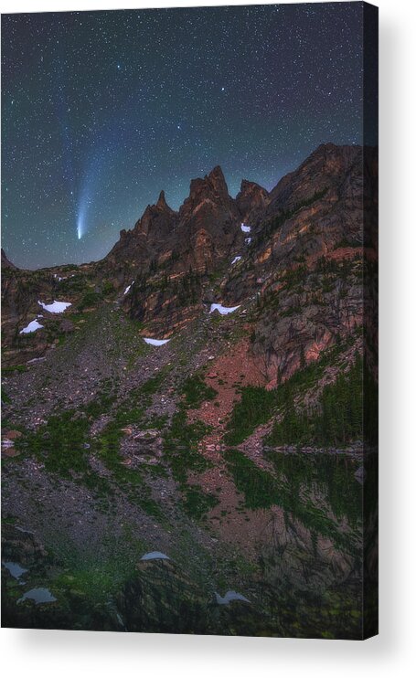 Rocky Mountain National Park Acrylic Print featuring the photograph Diving into Emerald Lake by Darren White