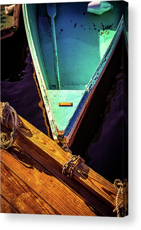 Antique Acrylic Print featuring the photograph Dockside. by Jeff Sinon