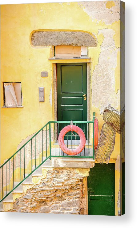Italy Photography Acrylic Print featuring the photograph Door By The Sea by Marla Brown