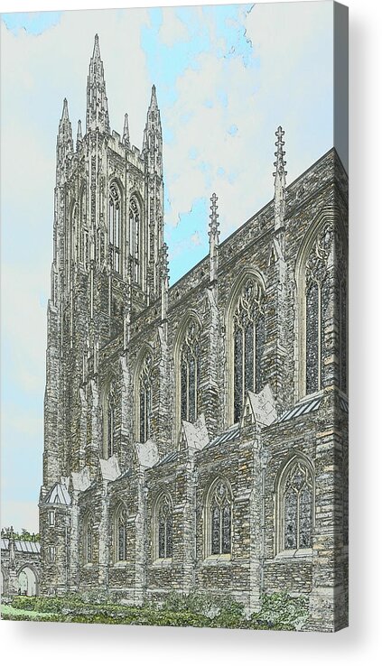 Duke Acrylic Print featuring the photograph Duke Chapel by Minnie Gallman