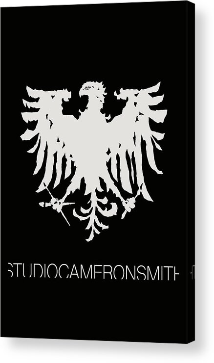 Logo Acrylic Print featuring the digital art Eagle Logo, black by Cameron Smith