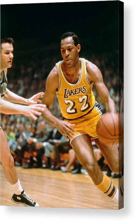 Nba Pro Basketball Acrylic Print featuring the photograph Elgin Baylor by Nba Photos