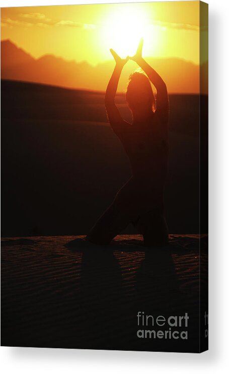 Sand Acrylic Print featuring the photograph Embracing Brilliance by Robert WK Clark