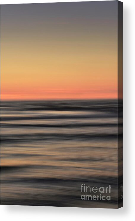 Abstract Acrylic Print featuring the photograph Evening Waves by David Lichtneker