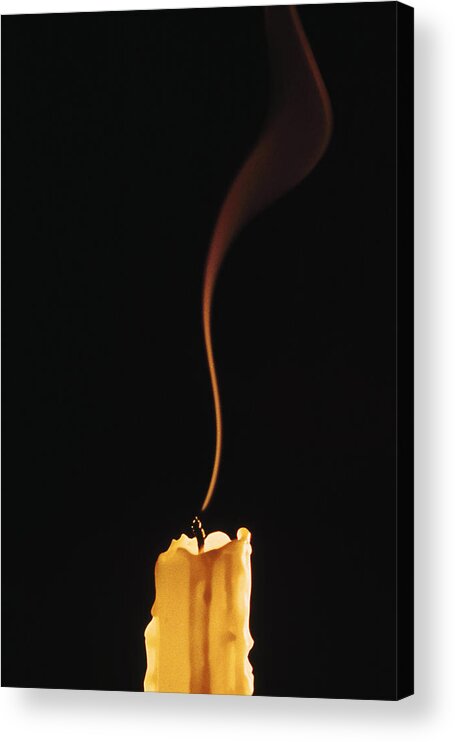 Concepts & Topics Acrylic Print featuring the photograph Extinguished candle by Comstock