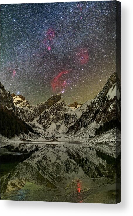 Mountains Acrylic Print featuring the photograph Fire and Ice by Ralf Rohner