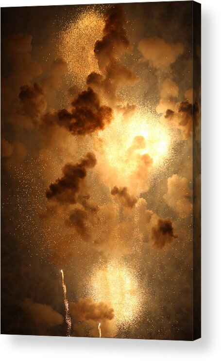 Jane Ford Acrylic Print featuring the photograph Fireworks Finale by Jane Ford