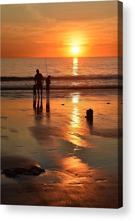 Fishing Acrylic Print featuring the photograph Fishing at Cable Beach by Andrei SKY