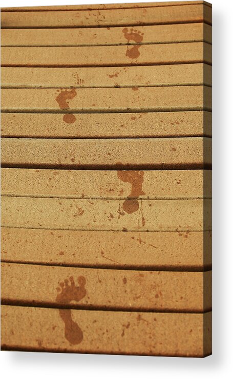 Footprints Acrylic Print featuring the photograph Footprints in Your Heart by Brad Barton