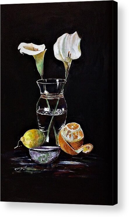 Still Life Acrylic Print featuring the painting Fragrace too by Khalid Saeed
