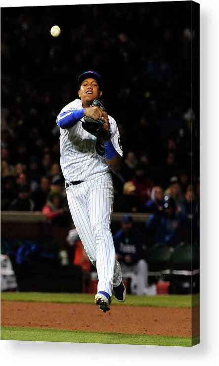 People Acrylic Print featuring the photograph Francisco Cervelli and Starlin Castro by David Banks