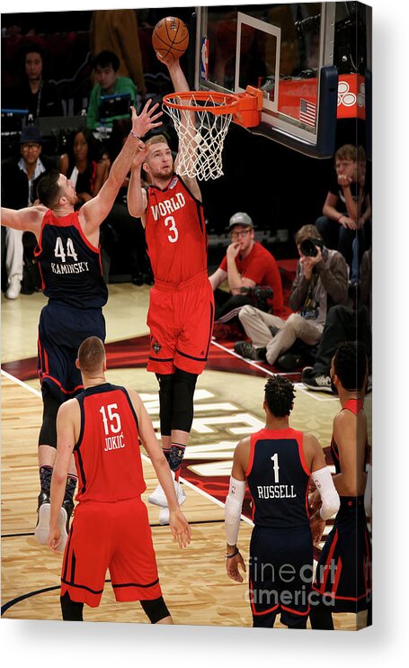 Smoothie King Center Acrylic Print featuring the photograph Frank Kaminsky and Domantas Sabonis by Gary Dineen