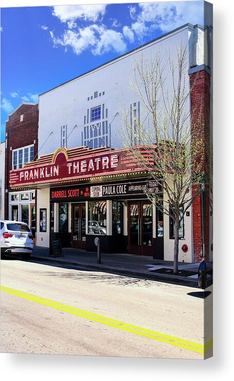 Franklin Theatre Acrylic Print featuring the photograph Franklin Theatre TN by Chris Smith