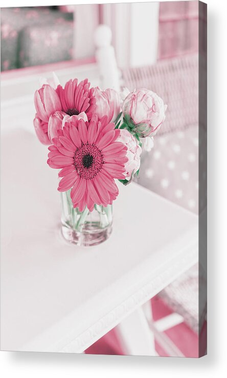 Gerbera Daisy Acrylic Print featuring the photograph Front Porch Flowers 1 by Marianne Campolongo