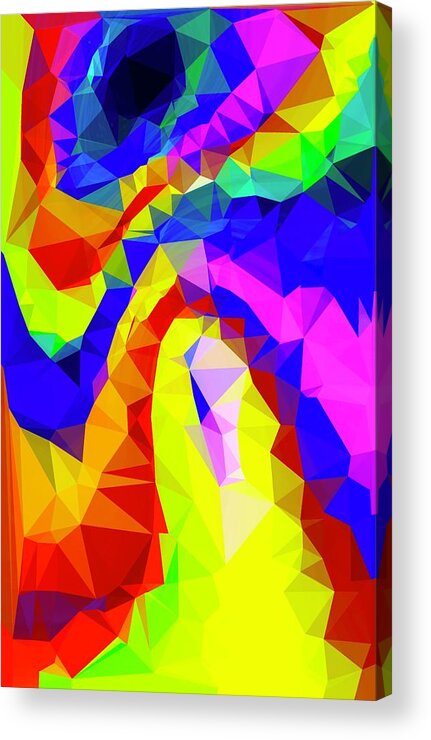 Digital Art Abstract Acrylic Print featuring the digital art Fun Abstract Diamond Abbey Road by Gayle Price Thomas