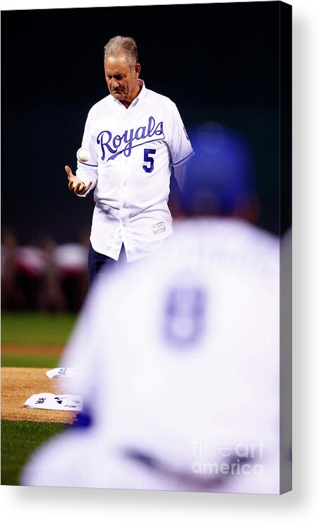 Three Quarter Length Acrylic Print featuring the photograph George Brett by Jamie Squire