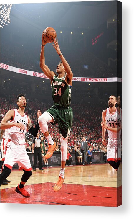 Nba Pro Basketball Acrylic Print featuring the photograph Giannis Antetokounmpo by Ron Turenne