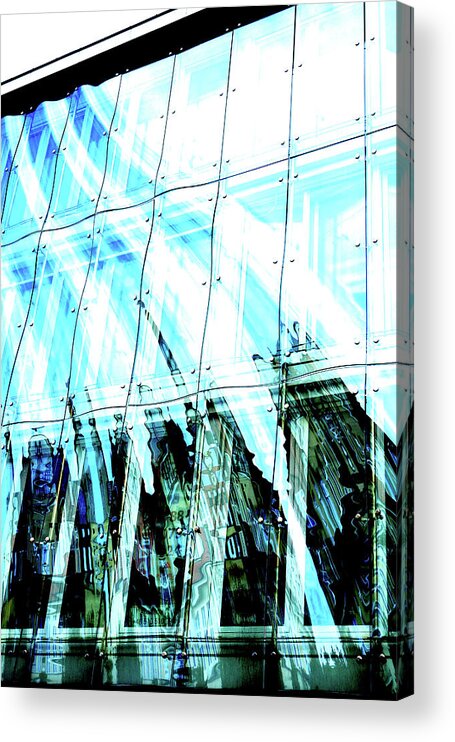 Sopot Acrylic Print featuring the photograph Glass Fasade Of Building In Sopot, Poland by John Siest