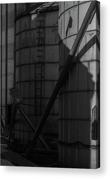 Museum Quality Acrylic Print featuring the photograph Grain Elevator in Shadows No. 5 by Bruce Davis