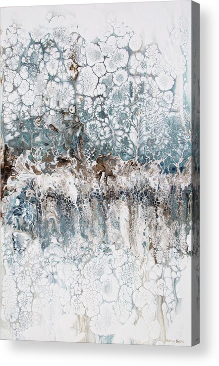 Blue Acrylic Print featuring the painting Into the Blue by Katrina Nixon