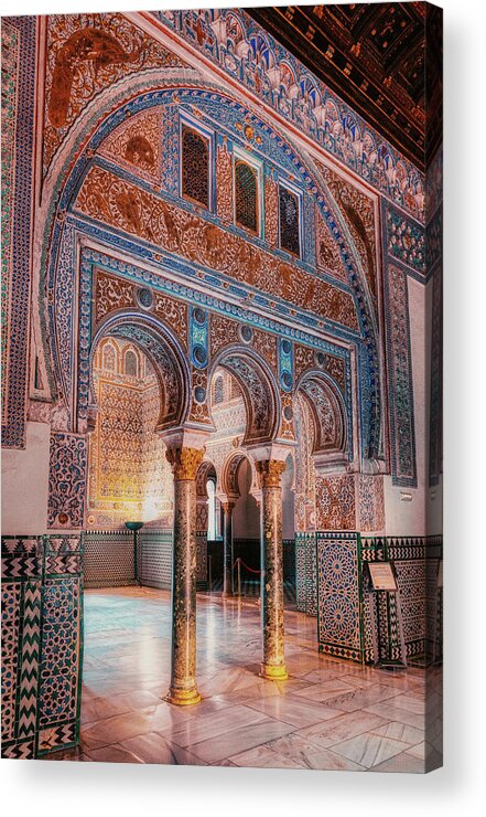Royal Acrylic Print featuring the photograph Hall of Ambassadors - Real Alcazar by Micah Offman