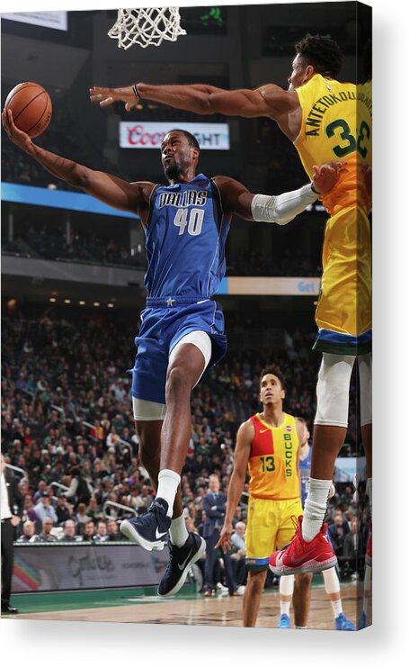 Nba Pro Basketball Acrylic Print featuring the photograph Harrison Barnes by Gary Dineen