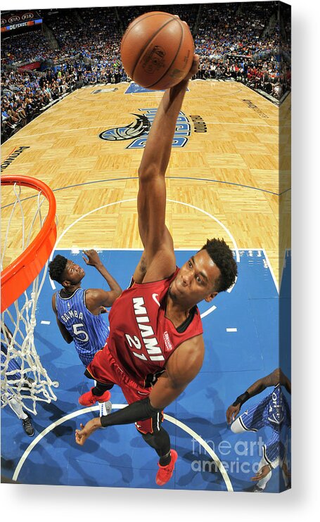 Nba Pro Basketball Acrylic Print featuring the photograph Hassan Whiteside by Fernando Medina