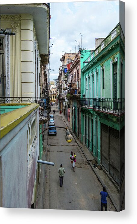Cuba Acrylic Print featuring the photograph Havana's street from up. Cuba by Lie Yim