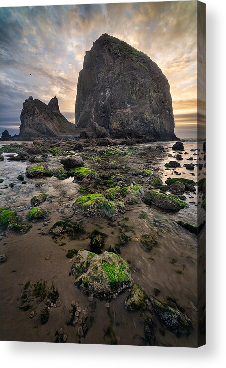 Seascape Acrylic Print featuring the photograph Haystack II by Tom Grubbe