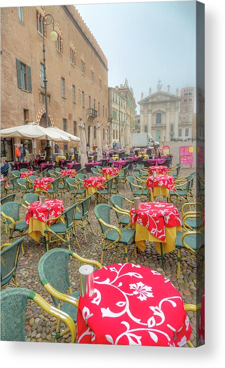 Italy Acrylic Print featuring the photograph The Tables are Ready by W Chris Fooshee