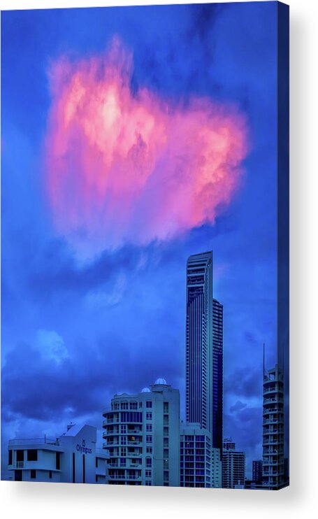 Pink Love Heart Acrylic Print featuring the photograph Heart and Soul by Az Jackson