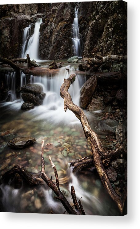 Waterfall Acrylic Print featuring the photograph Hidden Waterfall by Anita Nicholson