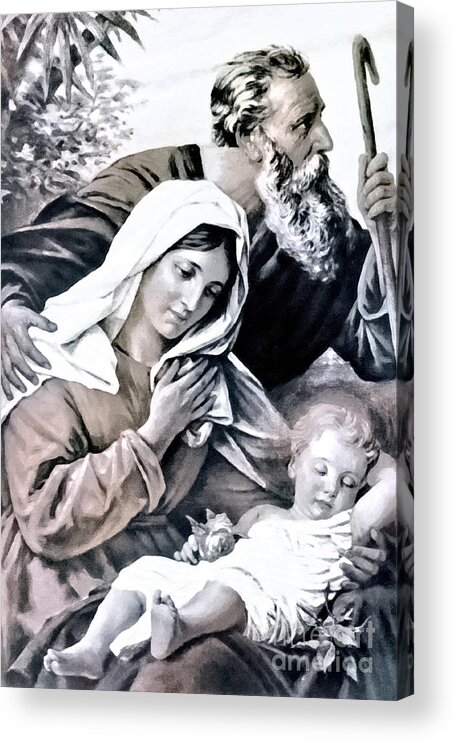 Christmas Acrylic Print featuring the photograph Holy Family Rest by Munir Alawi