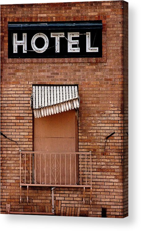 City Acrylic Print featuring the photograph Hotel Shabby by Carmen Kern