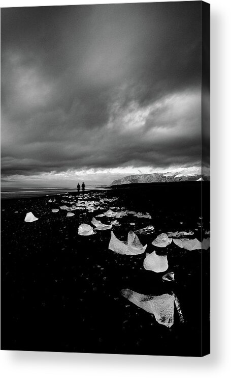 Clouds Acrylic Print featuring the photograph Ice beach III - Hof, Iceland by George Vlachos