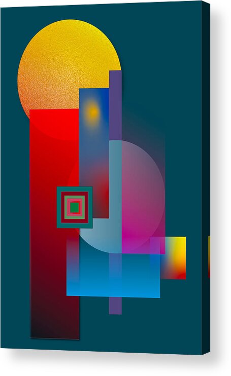 Mysterious Acrylic Print featuring the digital art Inscrutable by Chuck Mountain