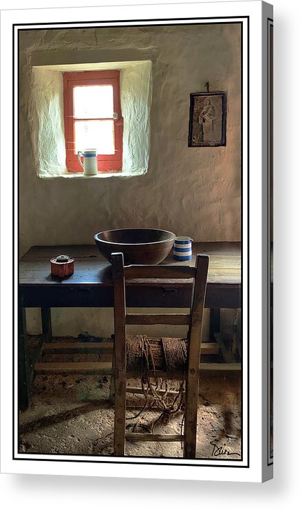Ireland Acrylic Print featuring the photograph Inside an Irish Cottage by Peggy Dietz