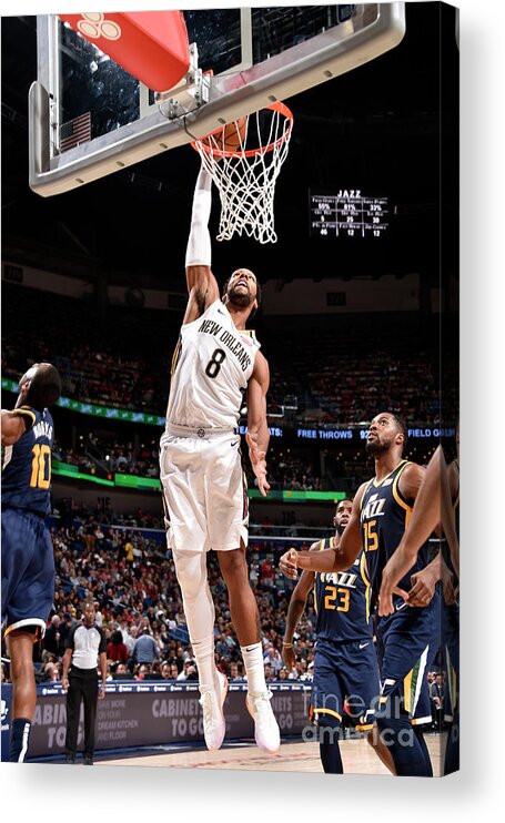Smoothie King Center Acrylic Print featuring the photograph Jahlil Okafor by Bill Baptist