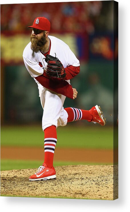 St. Louis Cardinals Acrylic Print featuring the photograph Jason Motte by Dilip Vishwanat