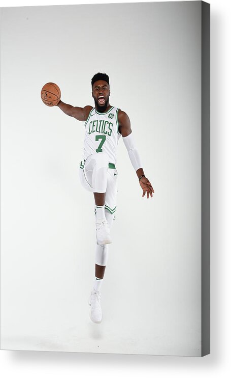 Media Day Acrylic Print featuring the photograph Jaylen Brown by Brian Babineau
