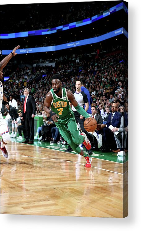Nba Pro Basketball Acrylic Print featuring the photograph Jaylen Brown by Chris Marion