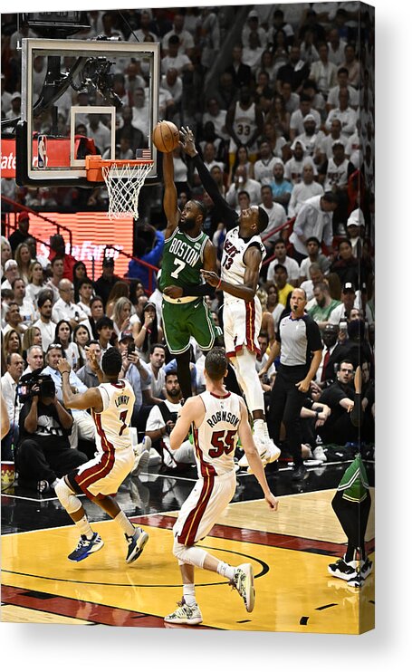 Playoffs Acrylic Print featuring the photograph Jaylen Brown by David Dow