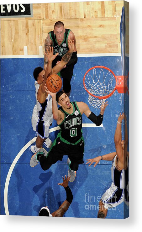 Nba Pro Basketball Acrylic Print featuring the photograph Jayson Tatum by Fernando Medina