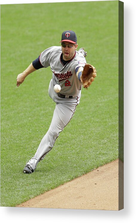 Three Quarter Length Acrylic Print featuring the photograph Jean Segura and Brian Dozier by Mike Mcginnis
