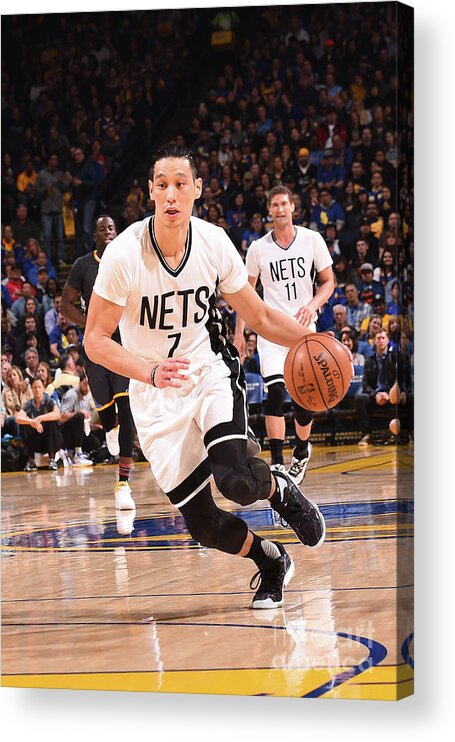 Nba Pro Basketball Acrylic Print featuring the photograph Jeremy Lin by Noah Graham